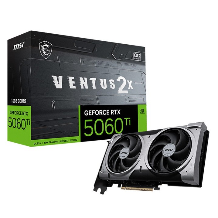การ์ดจอ MSI GEFORCE RTX 5060 TI 16G VENTUS 2X OC PLUS - 16GB GDDR7