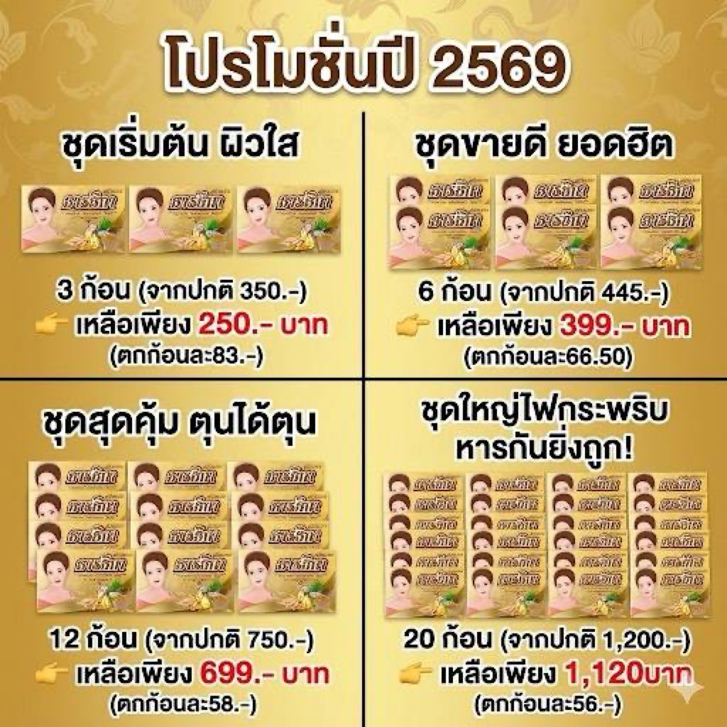 สบู่สมุนไพร สบู่กระชาย ธารธิกา 100 กรัม