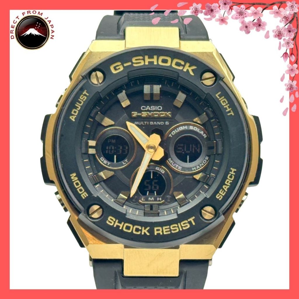 CASIO G-SHOCK GST-W300G-1A9JF G-STEEL Solar Gold Black Men Watch พร้อมส่ง ของแท้ 💯 รุ่นยอดนิยม