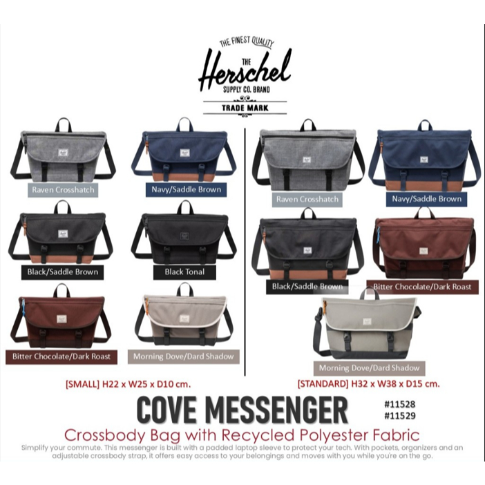 Herschel Supply COVE MESSENGER (11528 / 11529) กระเป๋าสะพายข้าง พาดลำตัว