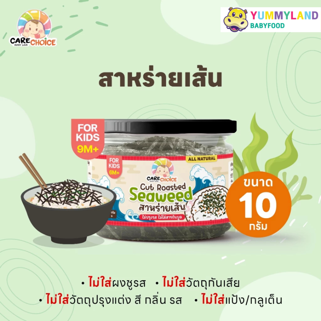 Care Choice แคร์ช้อยส์ สาหร่ายเส้น อบแห้ง