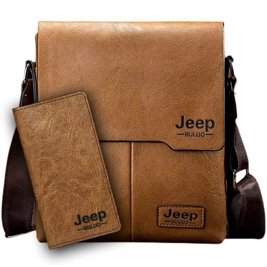 กระเป๋าสะพายผู้ชาย Jeep สี่เหลี่ยม เครื่องหนังวินเทจ นักธุรกิจ กระเป๋าคาดหน้าอกผู้ชาย กระเป๋าสะพายข้างหนัง พร้อมส่งในไทย