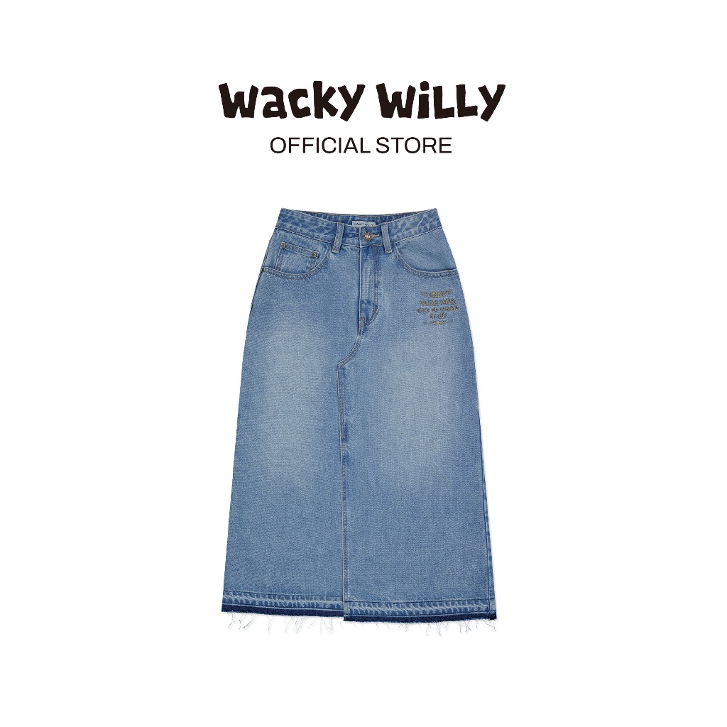 WACKY WILLY กระโปรงรุ่น Women Long-Length Denim Skirt Blue (80012SLLSRW_H5BLXX)