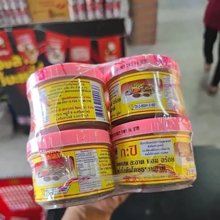 กะปิแท้ ตรากุ้งไทย ฝาชมพู | 90 กรัม ยกโหล 12 กระปุก หอม เข้มข้น