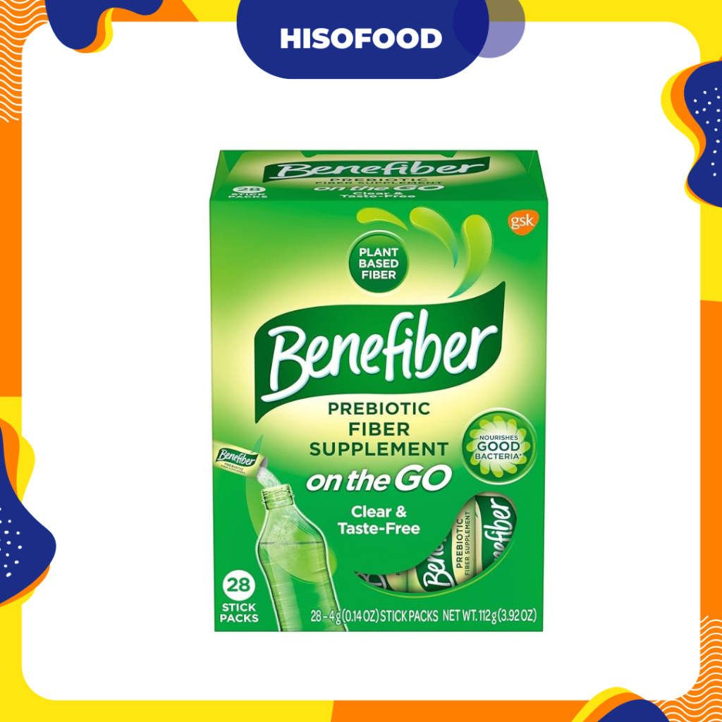 ไฟเบอร์ผง Benefiber Natural Fibre Supplement On-the-Go Stick 28 Pack ผงไฟเบอร์ใยอาหาร Benefiber เสริ