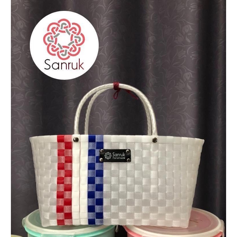 Sanruk Handmade กระเป๋าสานเส้นพลาสติก