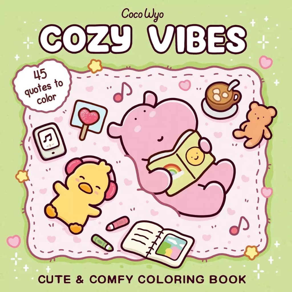 [พร้อมส่ง] COZY VIBES สมุดภาพระบายสี ภาพน่ารัก ลายเส้นชัด ฝึกสมาธิ ระบายเพลิน