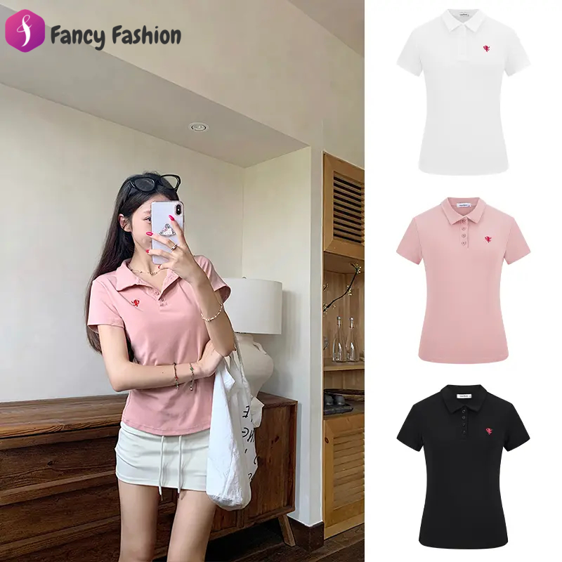 Fancy Fashion T-shirt เสื้อโปโลแขนสั้นมีดีไซน์เรียบง่ายและดูดี เหมาะสำหรับสวมใส่ในโอกาสต่างๆ