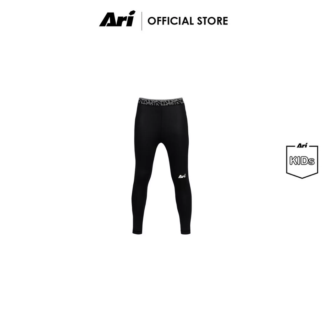 ARI KIDS ADEPT BASE LAYER TIGHTS - BLACK (AAP3188-01) กางเกงรัดกล้ามเนื้อขายาว เด็ก อาริ ADEPT สีดำ