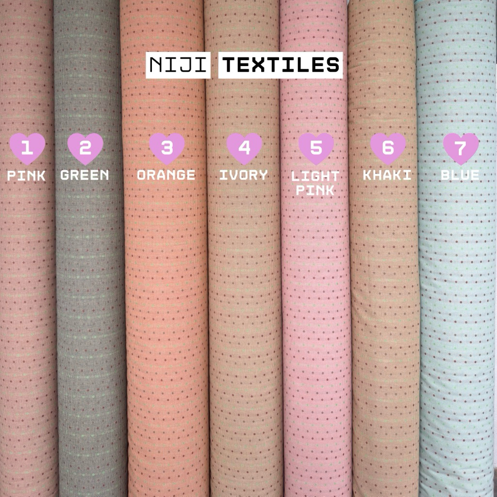 (Moku Light) ผ้าทอญี่ปุ่น ผ้ายานดาย ลายด็อบบี้ สีอ่อน Japanese Yarn Dye Cotton 100% Dobby Pattern Design Light Colors