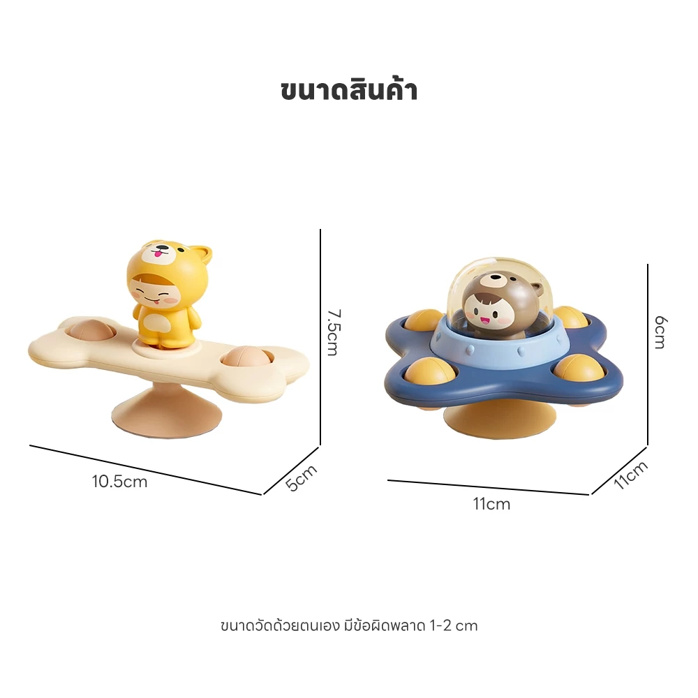 LAKOE สปินเนอร์ฐานดูดซิลิโคน ของเล่นเสริมพัฒนาการเด็ก thumbnail 6
