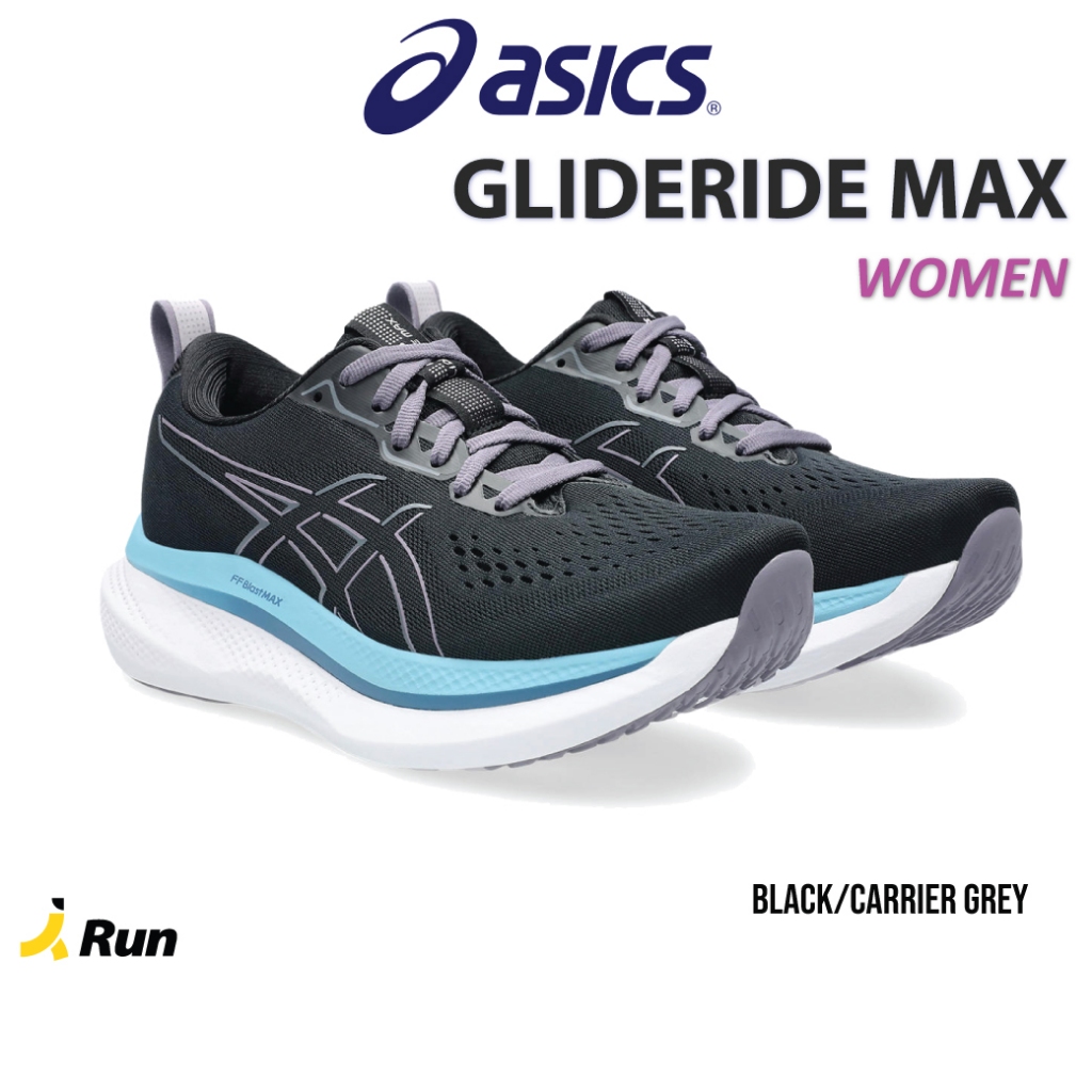 Asics Women's Glideride Max Black/Carrier Grey รองเท้าวิ่งผู้หญิง Bananarun