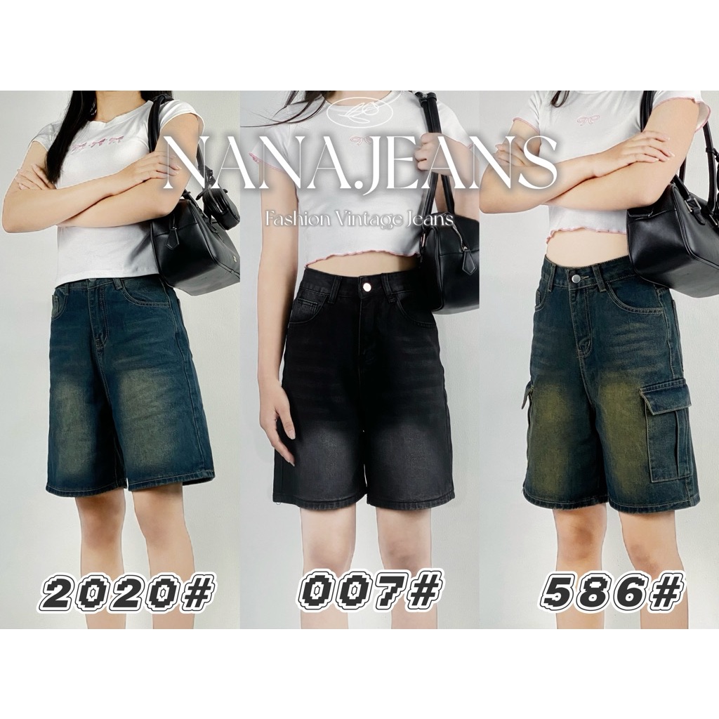 กางเกงขาสั้นกระบอกวินเทจผู้หญิง 8 รุ่น เท่ๆ