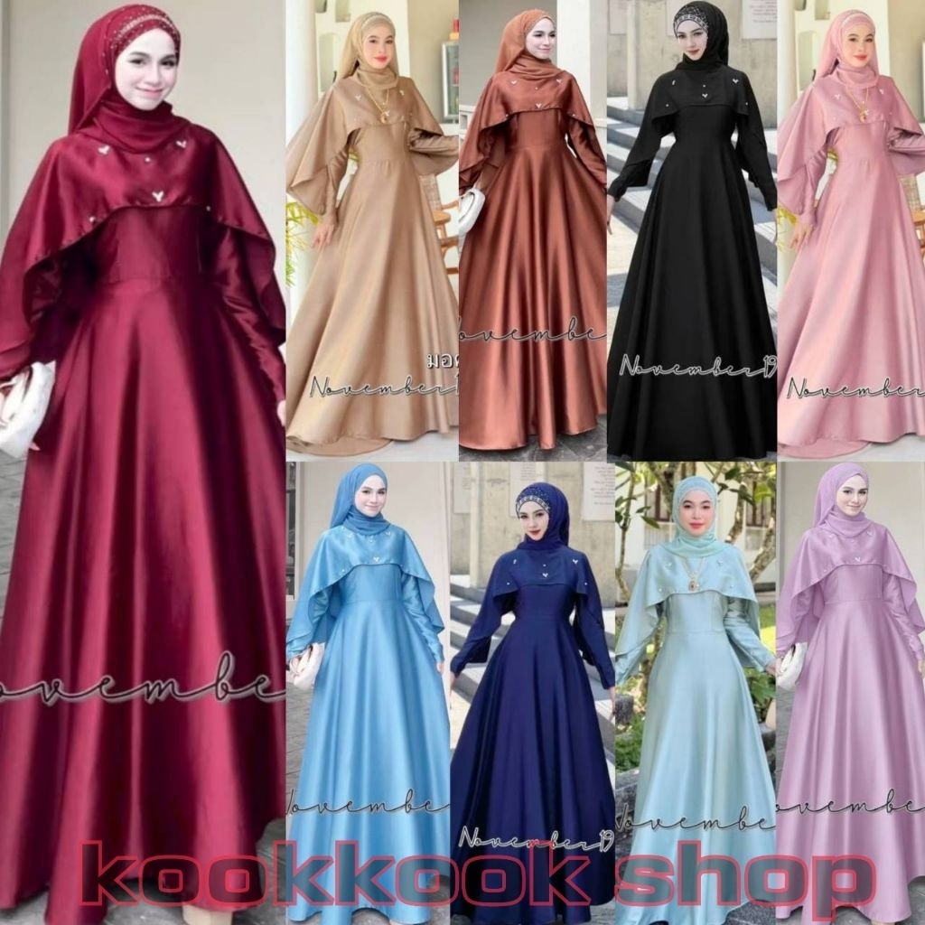 🚛ส่งฟรี+โค้ดลดสุดคุ้ม✅✅มีอก34-48 ยาว57🍍🍒ชุดเดรสอิสลาม ชุดเดรสมุสลิม ออโรร่าเพชร🔥