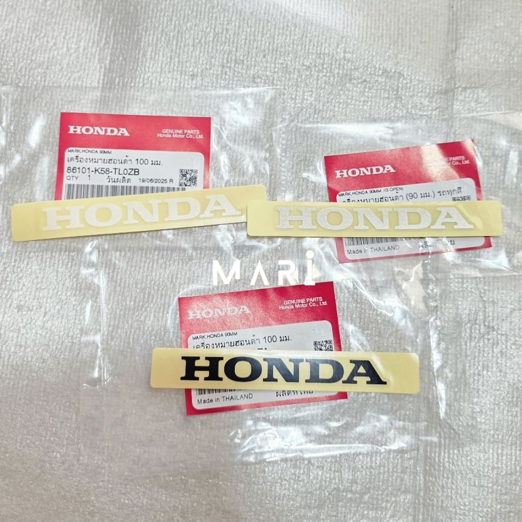 สติ๊กเกอร์ โลโก้HONDA 90mm.100mm. แท้เบิกศูนย์honda แท้100%