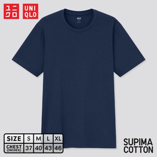 เสื้อยืดแขนสั้น Uniqlo - Supima Cotton 68 Dark Blue