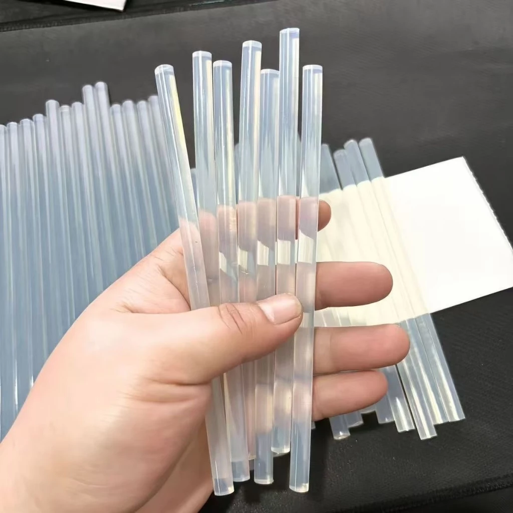 กาวแท่งขาวใส ขนาดเส้นผ่าศูนย์กลาง 7 มม. 7mmx12mm*10PCS,ใช้สำหรับงานไม้, พลาสติก, เส้นใย, ผ้า, อิเล็กทรอนิกส์, ส่วนปร
