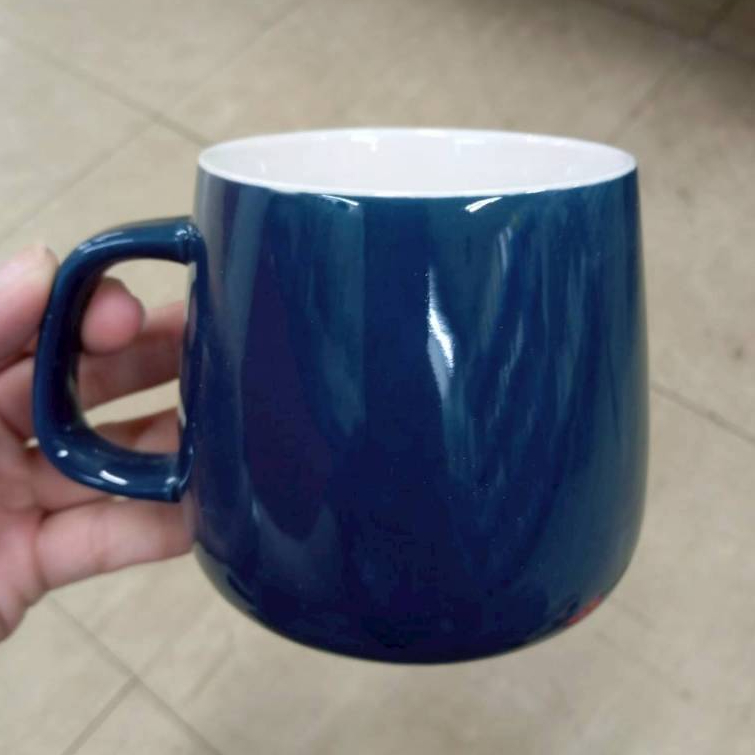 แก้วกาแฟ ดื่มชา แก้วมัคเซรามิค แก้วมีหูจับสีทูโทน แก้วกาแฟราคาถูก เข้าไมโครเวฟได้ ราคา ถูกที่สุด ดีลบีเคเค