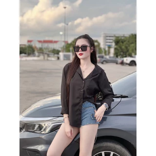 เชิ้ตแขนยาวยาวสีพื้น (ชมพ1)