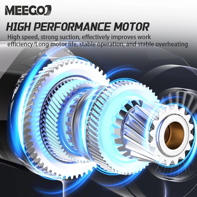 MeeGoo เครื่องดูดฝุ่นในรถไร้สาย ที่ดูดฦุ่นเล็ก 9000pa เครื่องเป่าลมไร้สาย For ทำความสะอาดรถยนต์ บ้าน thumbnail 6