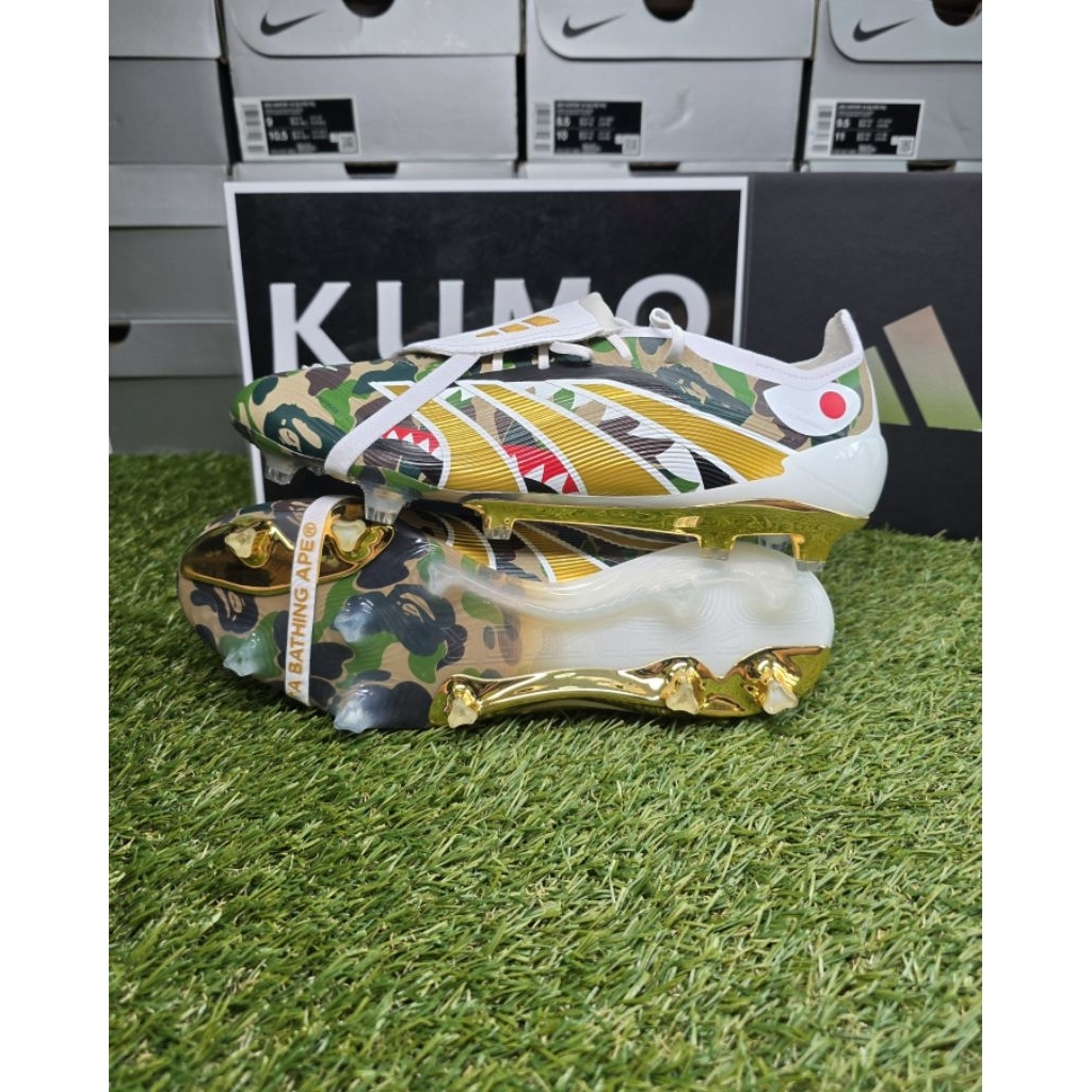 ADIDAS x BAPE Predator Elite FT FG BAPE (JS3104) รองเท้าฟุตบอลของแท้ 100%