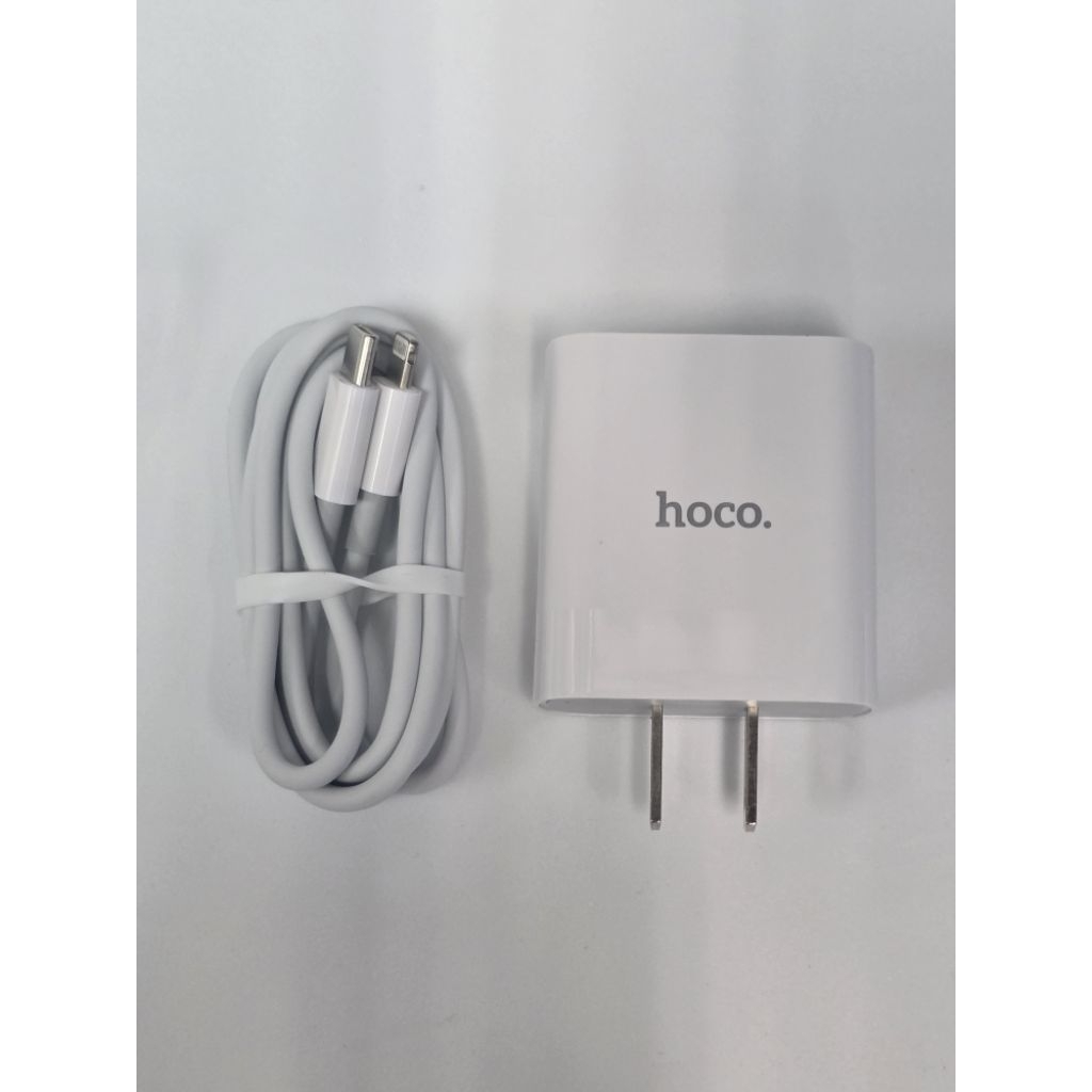 hoco. C80 QUICK CHARGER SET TYPE-C + USB-A พร้อมสาย type-c to ip 3A 1 เมตร