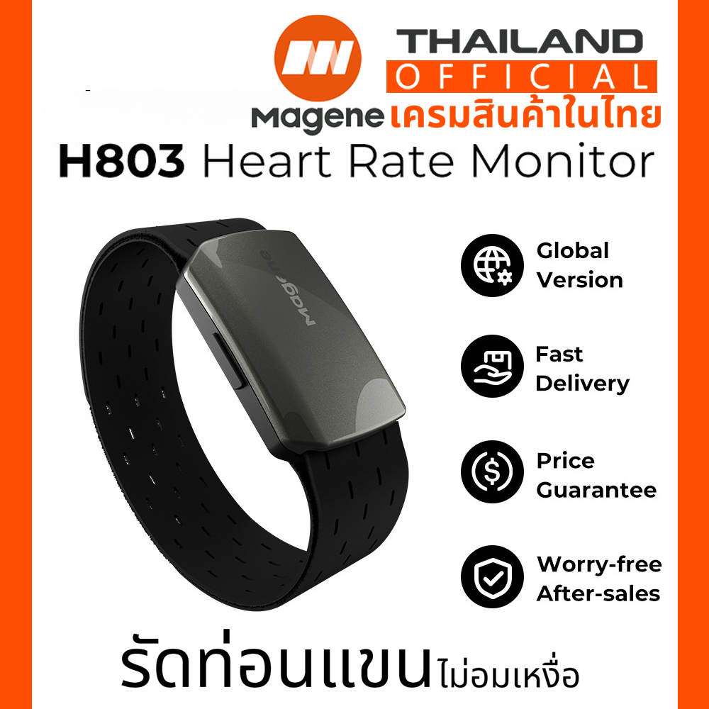 Magene H803 Sensor Armband Dual Mode ฟิตเนสกลางแจ้ง Bluetooth Ant Sensor พร้อมสายรัดแขน