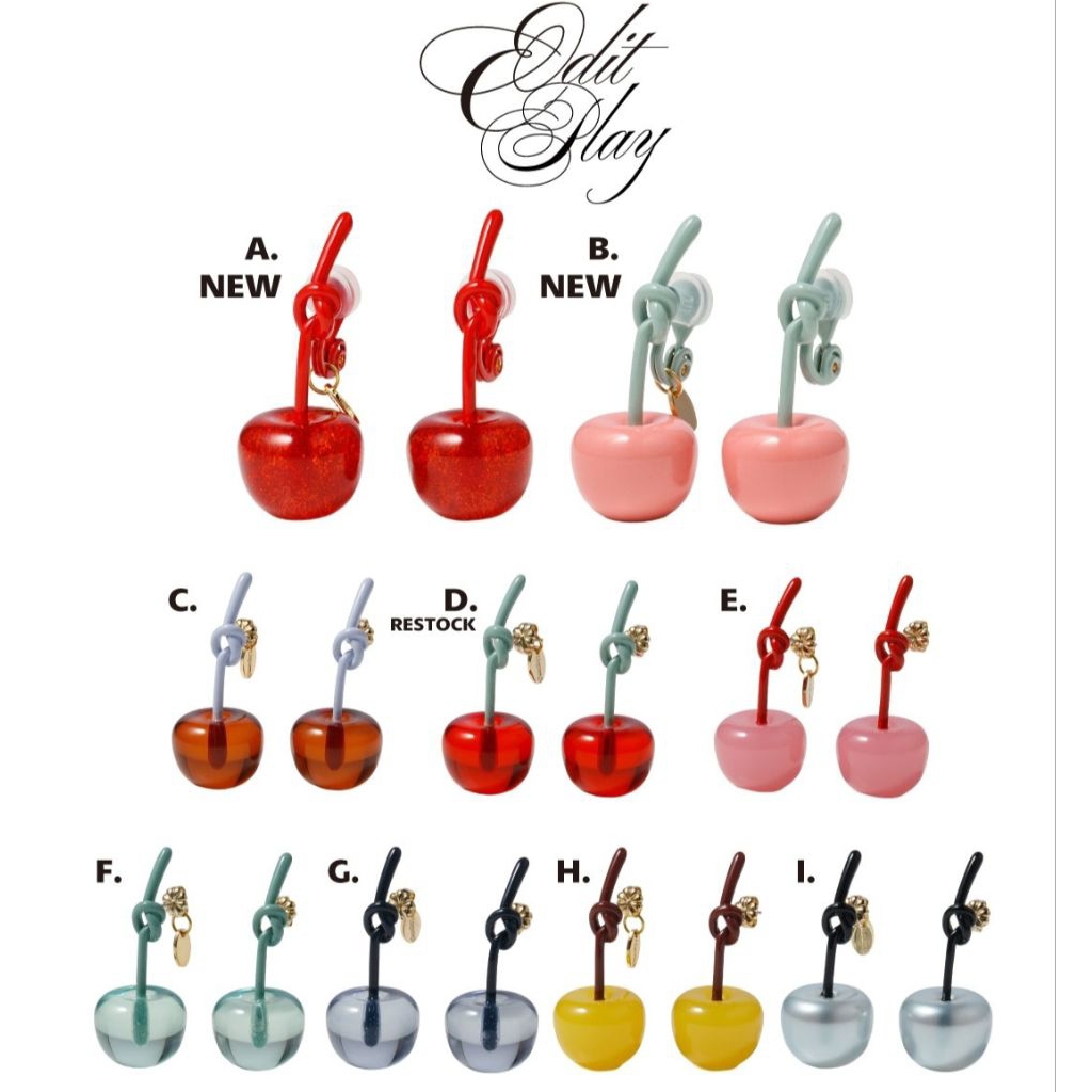 Liquem Tokyo Cherry Earrings พร้อมส่งหลายรุ่น