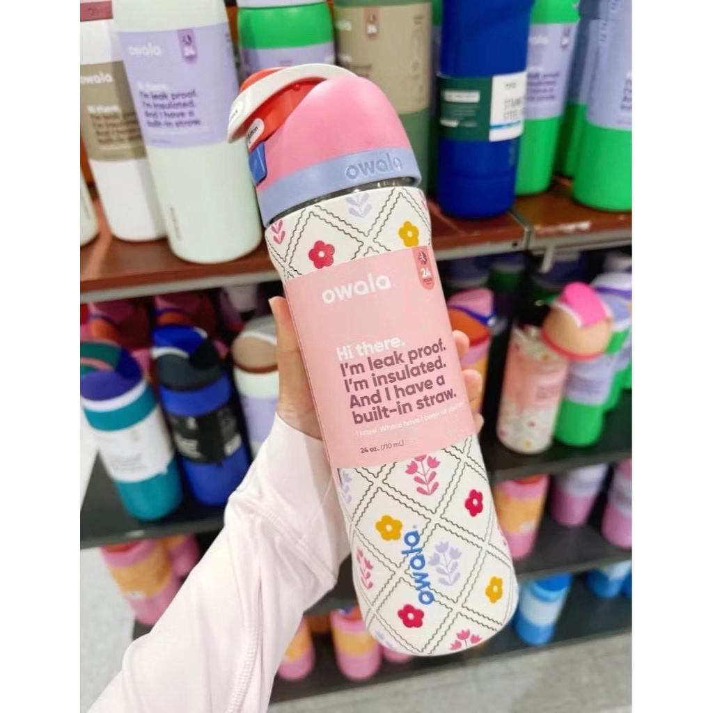 แก้วน้ำเปิดดื่มOWALA STL304 เก็บความร้อนเย็น