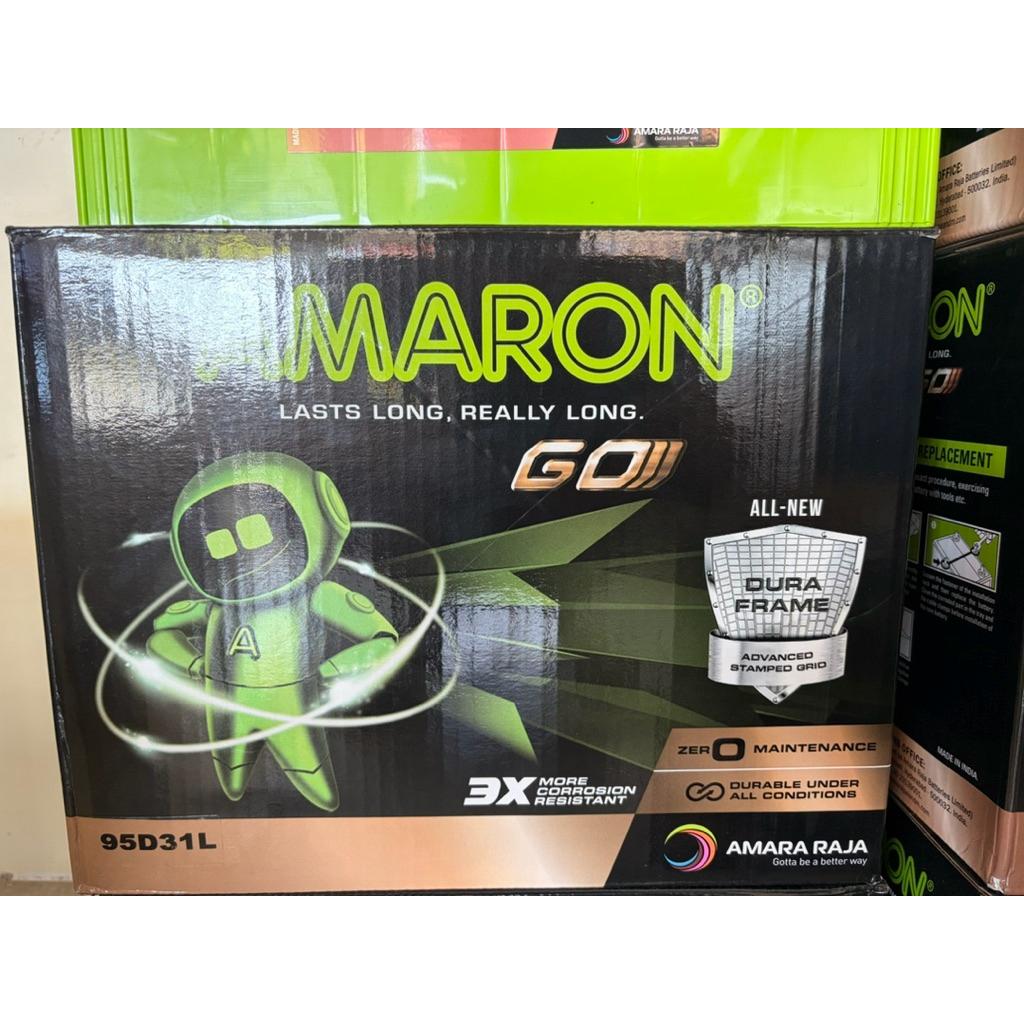 แบตเตอรี่ AMARON GO 95D31 80Ah ขั้ว L และ R สำหรับรถกระบะ