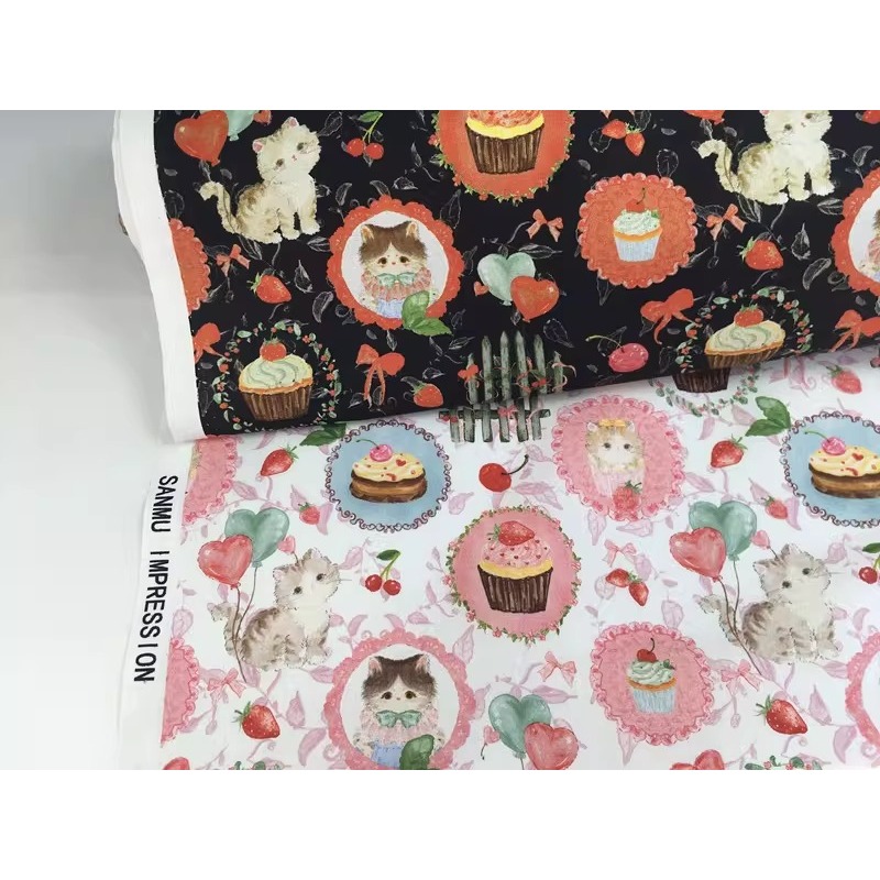 Preorder-ผ้าคอตตอนแท้100%_พิมพ์Digital หน้ากว้าง 110ซม.(44นิ้ว) ผ้าเมตร ผ้านำเข้า