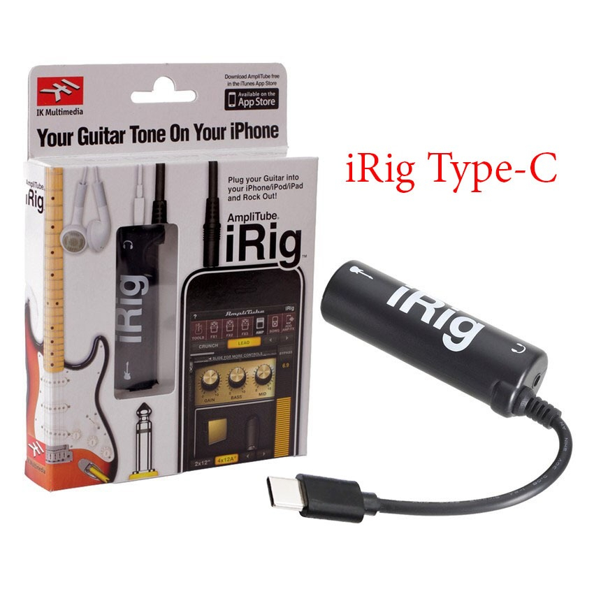 (พร้อมส่ง) iRig AmpliTube Effect Guitar อุปกรณ์เพิ่มเอฟเฟคเสียงต่อกีต้าร์ กับ iPhone Type-c
