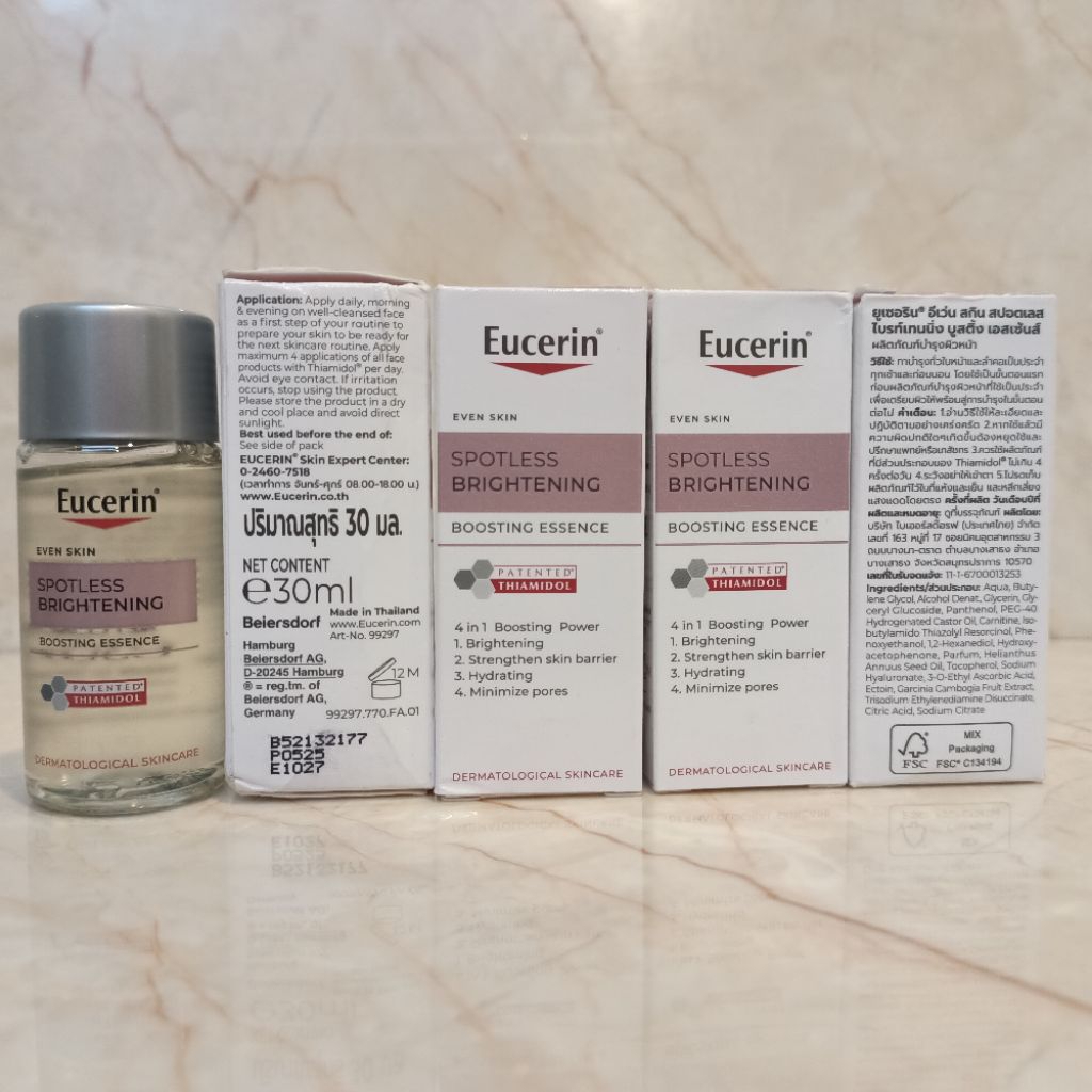 ขนาด 30 มล.ขนาดพกพา/ทดลองExp 2027Eucerin Spotless Brightening Boosting Essence ขนาด 30มล.น้ำตบเพื่อผิวกระจ่างใส