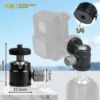 อลูมิเนียมอัลลอยด์ หัวบอลขาตั้งกล้อง 360° สกรู 1/4 ปรับมุมได้ แข็งแรง น้ำหนักเบา ใช้กับกล้องได้หลายรุ่น