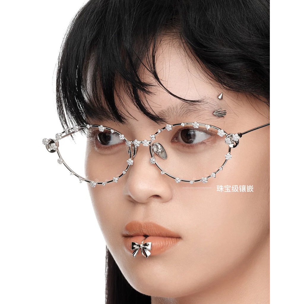 [NEW!!!] YVMIN แว่นตาประดับคริสตัลรูปดอกไม้ รุ่นใหม่ล่าสุด
