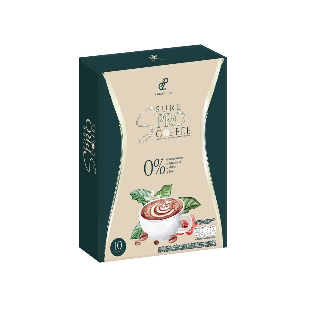 สูตรใหม่ กาแฟปนันชิตา เอส ชัวร์ โปร คอฟฟี่ S Sure Pro Coffee (1กล่อง มี 10ซอง)