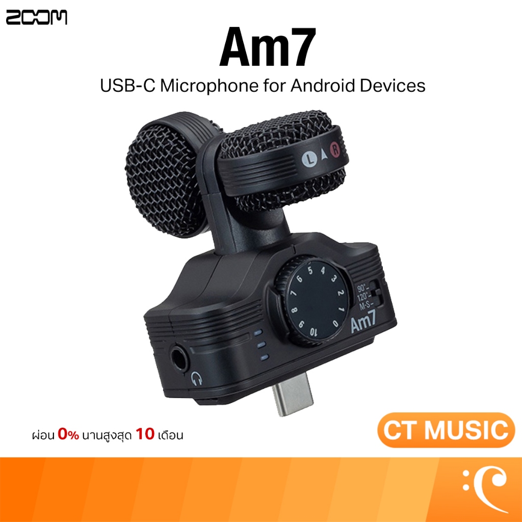 ZOOM Am7 USB-C Microphone for Android Devices