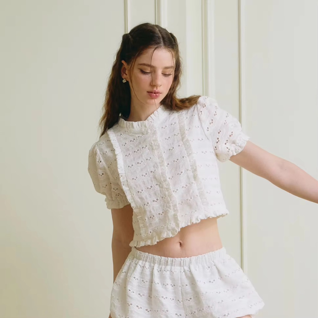 lookbooklookbook coquette top moondust lace