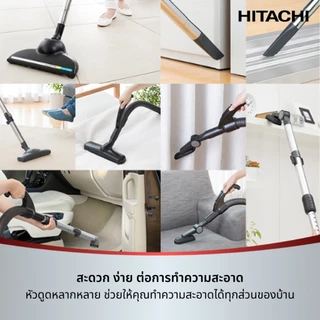 Hitachi ฮิตาชิ เครื่องดูดฝุ่น 2200 วัตต์ Cylinder - Cyclone รุ่น CV-SE22V สีบริลเลียนท์เรด