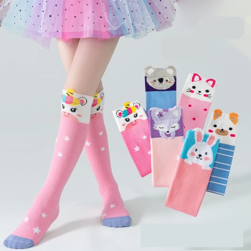 ShopAt.Two[SC-0019] ถุงเท้ายาวสำหรับเด็ก แฟชั่นสไตล์เกาหลี พร้อมส่ง