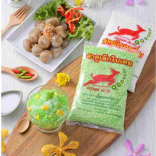 สาคูเม็ดเล็กใบเตย ตรากวางแดง 7 ดาว ขนาด 400 กรัม