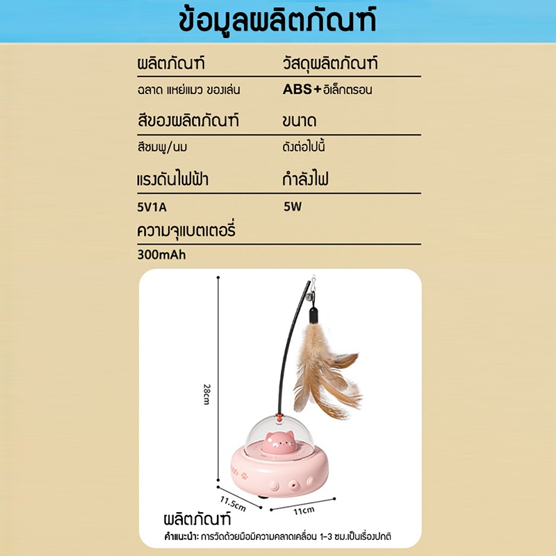 ของเล่นแมวคลายเครียด ของเล่นแมวขยับได้ ของเล่นแมวอัตโนมัติ - รูปที่ 7
