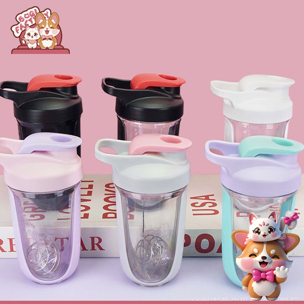 Boqi Factory แก้วน้ำ แบบพกพา เชคโปรตีน ชงเวย์ ผสมเวย์  400ml Sportcup