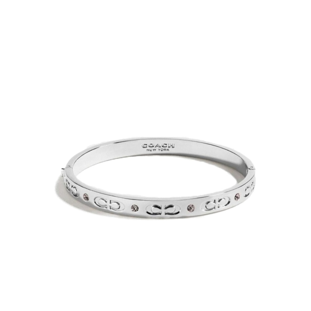 แท้💯% พร้อมส่ง💕Unisex Bangle Brass • Silver, Silver/Metallic เพชรกลม
