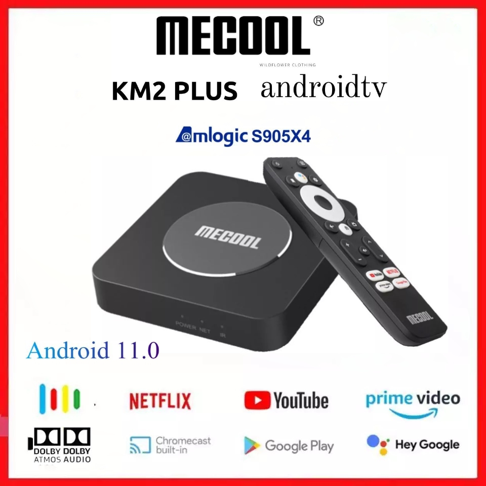 MECOOL KM2 PLUS Android 11 Dolby รองรับ Netflix 4k ,Disney 4K แอนดรอยทีวีแท้จากGoogle