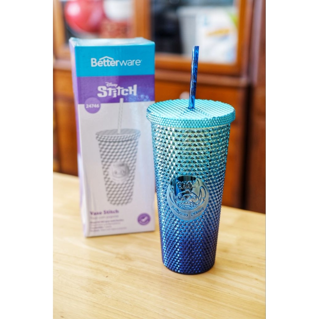 [ของใหม่ DISNEY] แก้วพลาสติกเก็บความเย็น Stitch แบรนด์ Better Ware