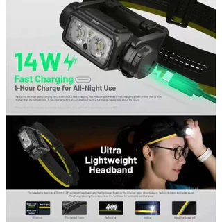 NITECORE NU45 1700 lumens (USB-C to USB-C) ไฟฉายคาดหัว สว่าง 1700 ลูเมน น้ำหนักเบามาก ทนทานใช้งานง่าย ชาร์จ USB-C ได้