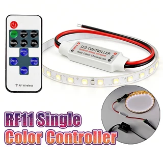 เก็บปลายทาง！RF11 12V รีโมทคอนโทรลไร้สาย Controller Dimmer หัวสองด้าน สําหรับ Mini LED Strip Light อุปกรณ์เสริม