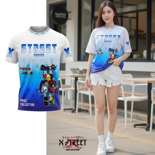 [พร้อมส่งจากไทย] namsap XStreet Teddy BearBrick ลายหมีทูโทนV.02 เสื้อยืดแฟชั่น Unisex คอกลม แขนสั้น ผ้าไมโครฯ ใส่สบาย