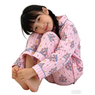 BB186 ชุดนอนเด็กผู้หญิง ผ้านุ่ม ลายการ์ตูน หวาน สไตล์เกาหลี ใส่สบาย